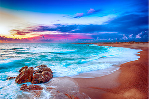 Beautiful sunset in Portugal near, a Nature Photo by Nature and travel