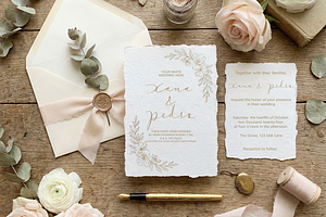 RUSTIC WEDDING INVITATION MOCKUP