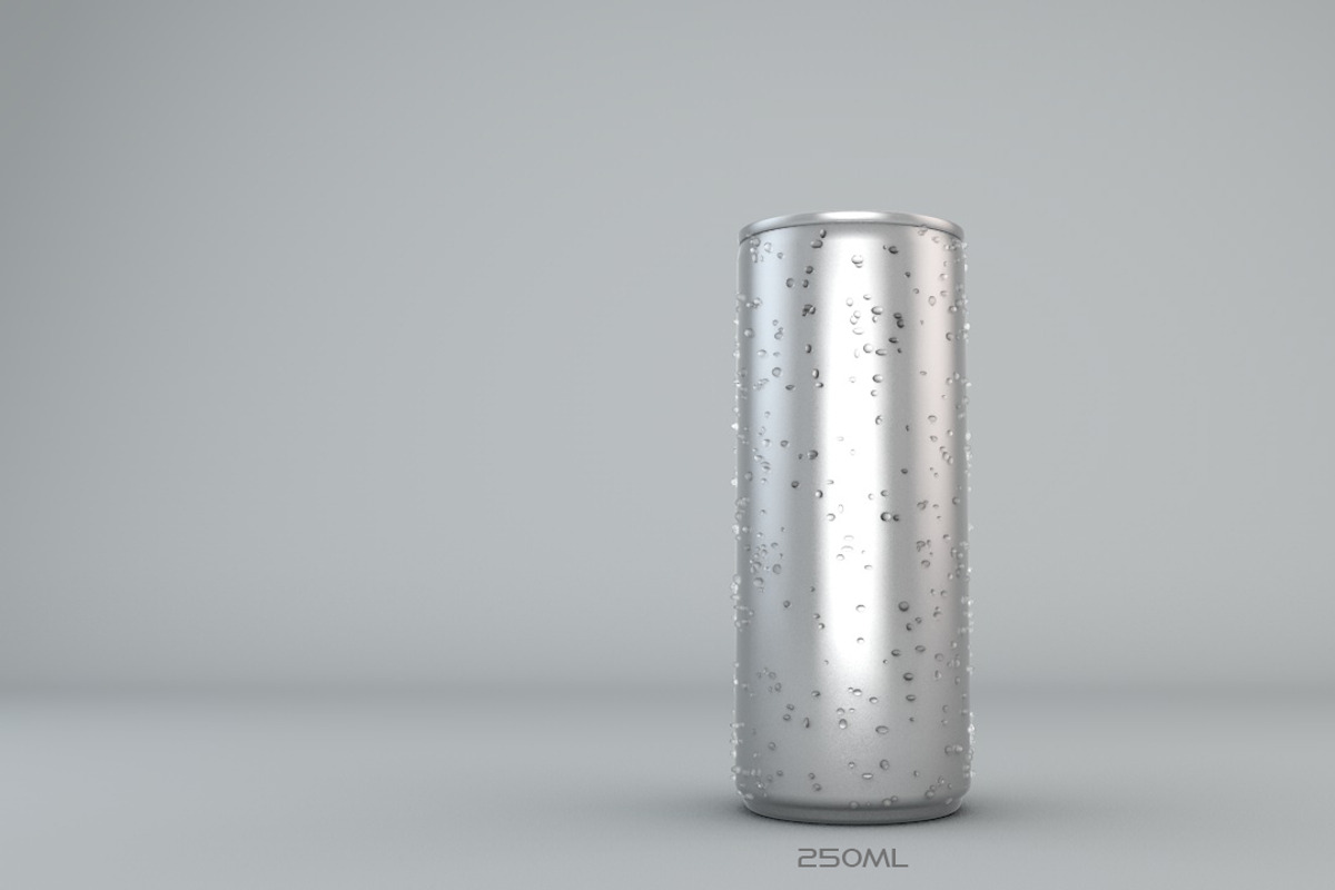 Beverage Cans in 3 Sizes, a Food & Drink 3D Model by 3DTreatment (Photo 4 of 6)