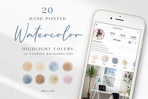 Natural Watercolor Highlight Covers