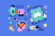Graphic & web design stickers set, a Decorative Illustration by PaperTrident (Thumbnail 3 of 4)