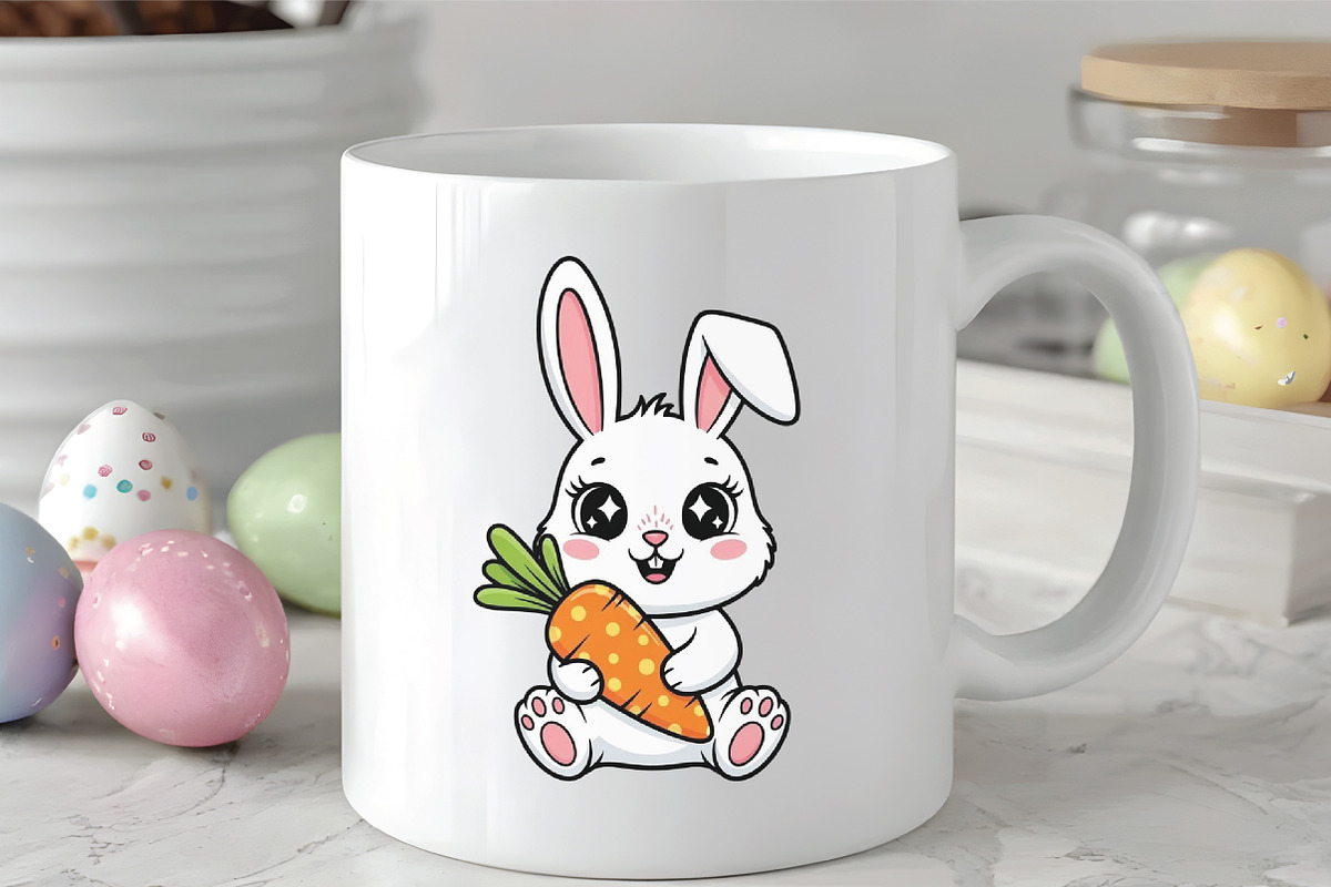 Bunny Rabbit Carrot Easter Day PNG, an Illustration by CraftArtStudio (Photo 3 of 4)