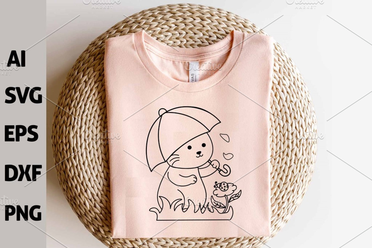 Funny Autumn Kawaii Cats Outline, an Animal Illustration by ARTify Illustrations (Photo 5 of 7)