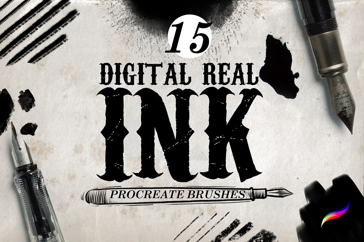 Real Ink Brushes for Procreate, a Brush Add-On by Eliza Moreno Illustration