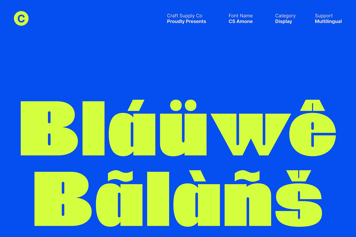 CS Amone – Bold Display Font, a Sans Serif Font by Craft Supply Co. (Photo 7 of 8)