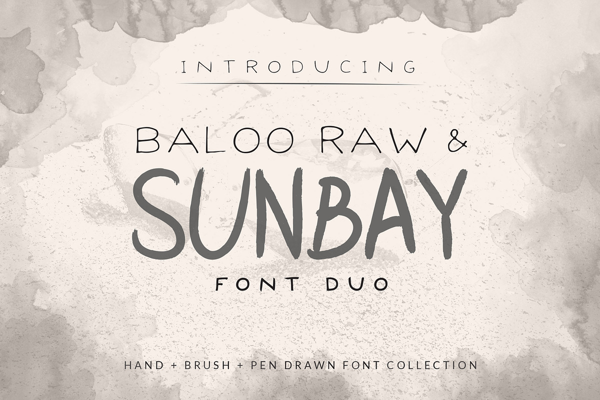 Sunbay Brsuh + Baloo Font Collection