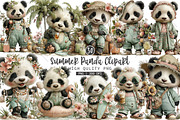 Summer Panda PNG Clipart, a Seasonal Illustration by OK Design (Thumbnail 1 of 6)