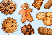 Cookies Watercolor Illustration, an Object Graphic by RMPL.std (Thumbnail 3 of 4)