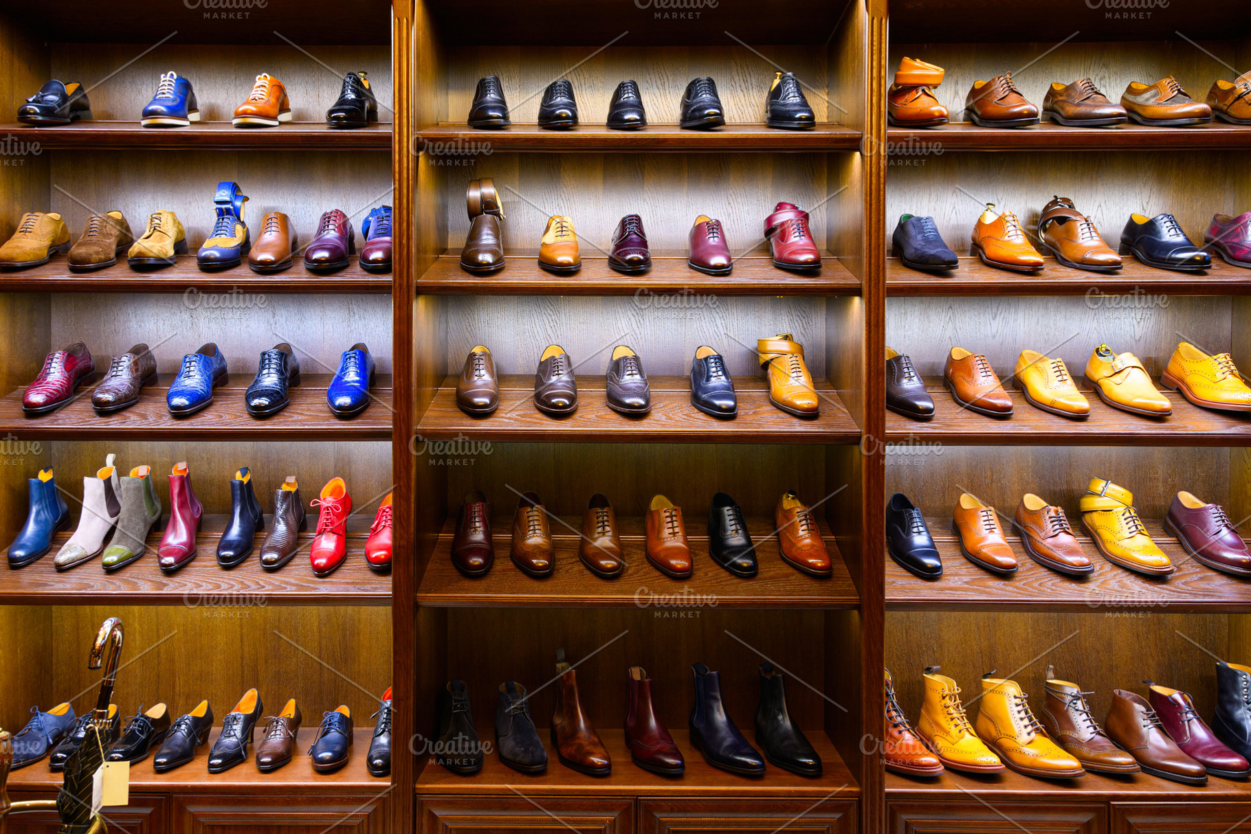 Men footwear boutique store stock photo containing shoes and store, a Beauty & Fashion Photo by sergeypeterman