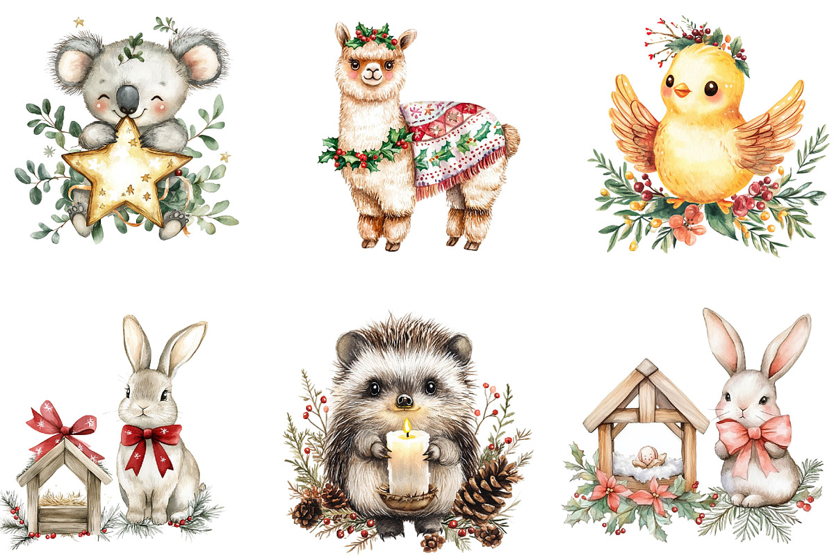 Christmas Nativity Clip Art, a Seasonal Illustration by Designking (Photo 5 of 5)