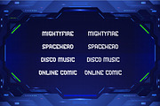 Heroes-X Futuristic Display Font, a Font by Mightyfire (Thumbnail 3 of 3)