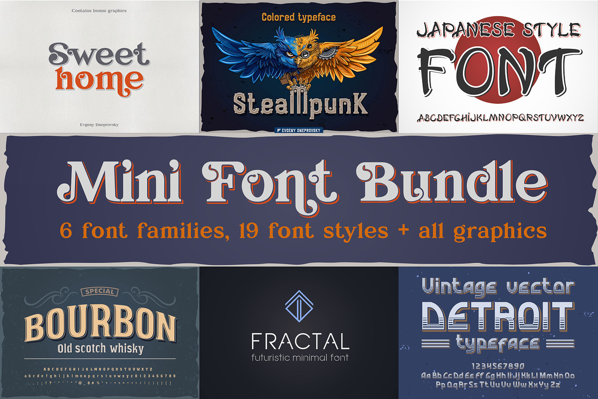 Mini font bundle + all bonus, a Font by Fractal fonts & graphics (Photo 1 of 32)