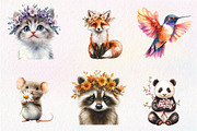 Floral Animals Clipart, an Illustration by CreationArt (Thumbnail 8 of 9)