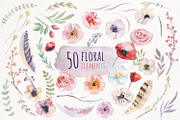 Watercolor floral set II, a Decorative Illustration by Peace ART (Thumbnail 2 of 5)