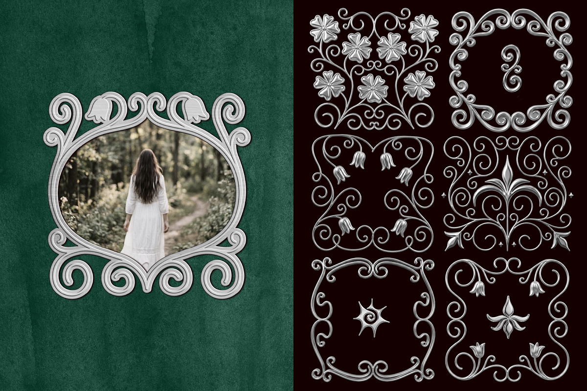 Ornate Floral Frames & Flourishes, an Object Graphic by venimo (Photo 6 of 14)