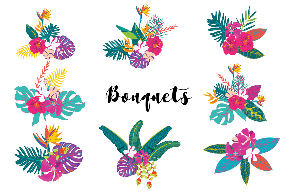 Fancy Tropical flower and leaf, a Decorative Illustration by MooBeer (Photo 9 of 10)