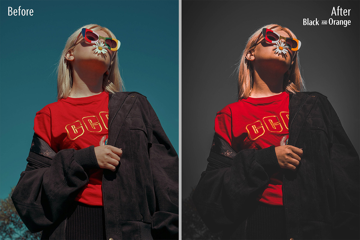 Black and Orange - Actions & Presets, a Preset Add-On by Hydrozi Presets (Photo 6 of 8)