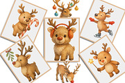Cute Christmas Reindeer Sublimation, an Illustration by Creative Art (Thumbnail 4 of 9)