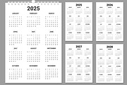 Wall Calendar Template 2025 to 2028, a Stationery Template by ContestDesign (Thumbnail 1 of 4)
