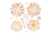 New year Fireworks Clipart, a Seasonal Illustration by Creative design (Thumbnail 3 of 7)
