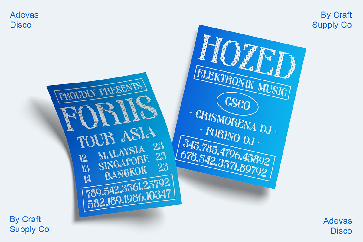 Adevas Disco, a Serif Font by Craft Supply Co. (Photo 7 of 8)