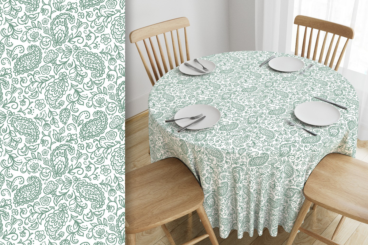 Paisley design pattern set, a Pattern Graphic by Viaireshop (Photo 3 of 7)