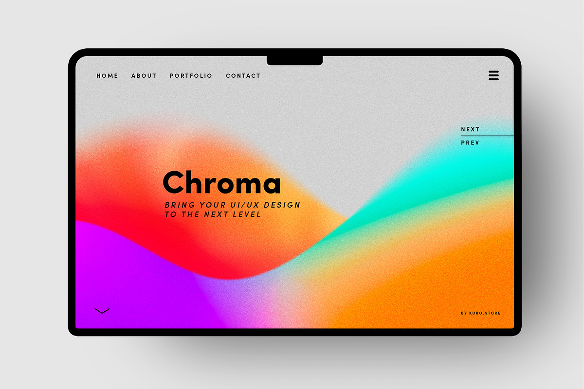 Chroma Grainy Gradient Waves, a Texture Graphic by kuro (Photo 5 of 10)