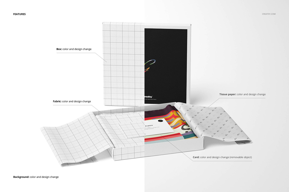 Twill silk Scarf Mockup Set, a Packaging Mockup by creatsy5 (Photo 3 of 16)