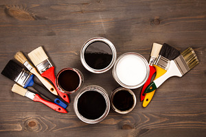 Assorted paintbrushes and open paint, an Arts & Entertainment Photo by Anna Efetova