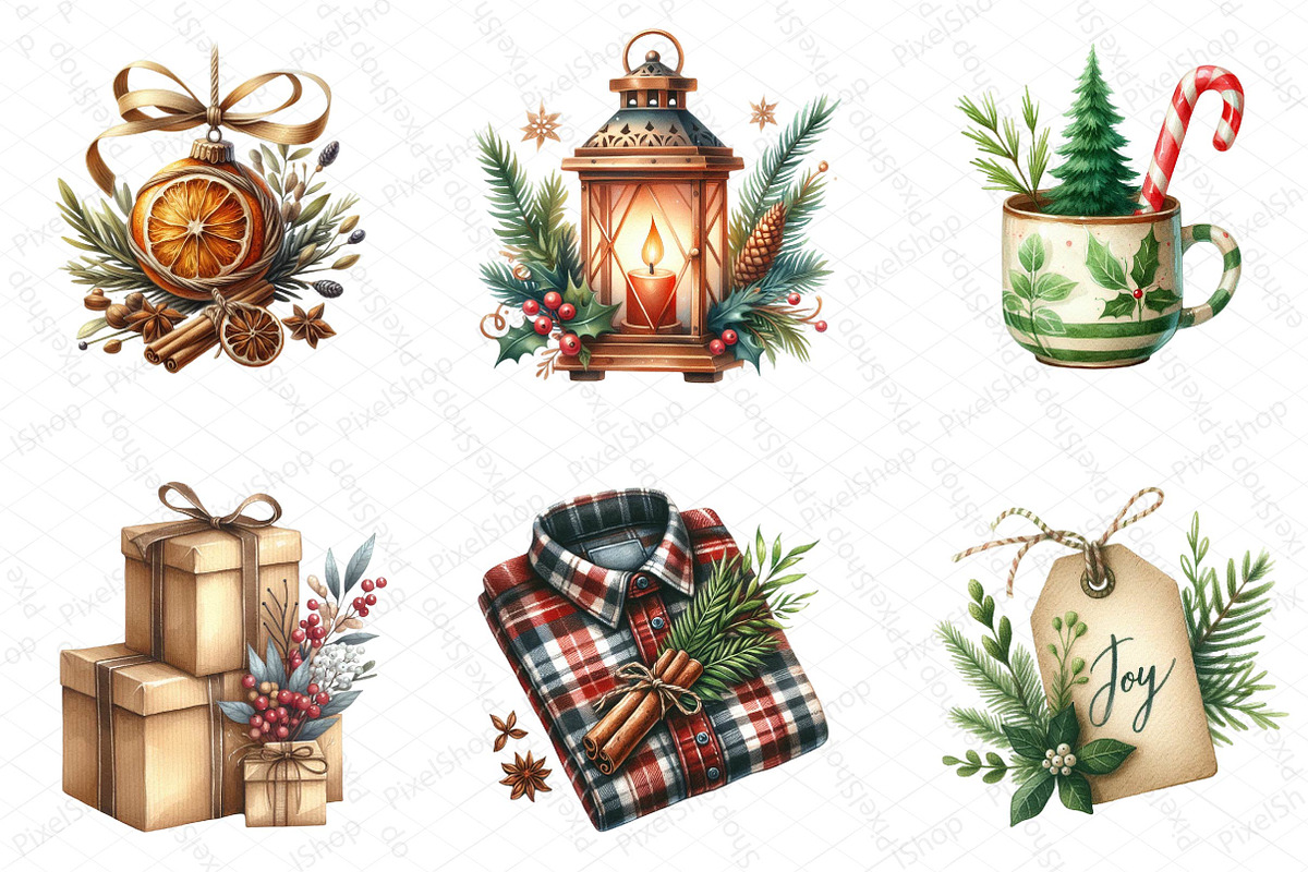 Cozy Christmas Time Clipart, an Illustration by DreamPrint404 (Photo 4 of 5)