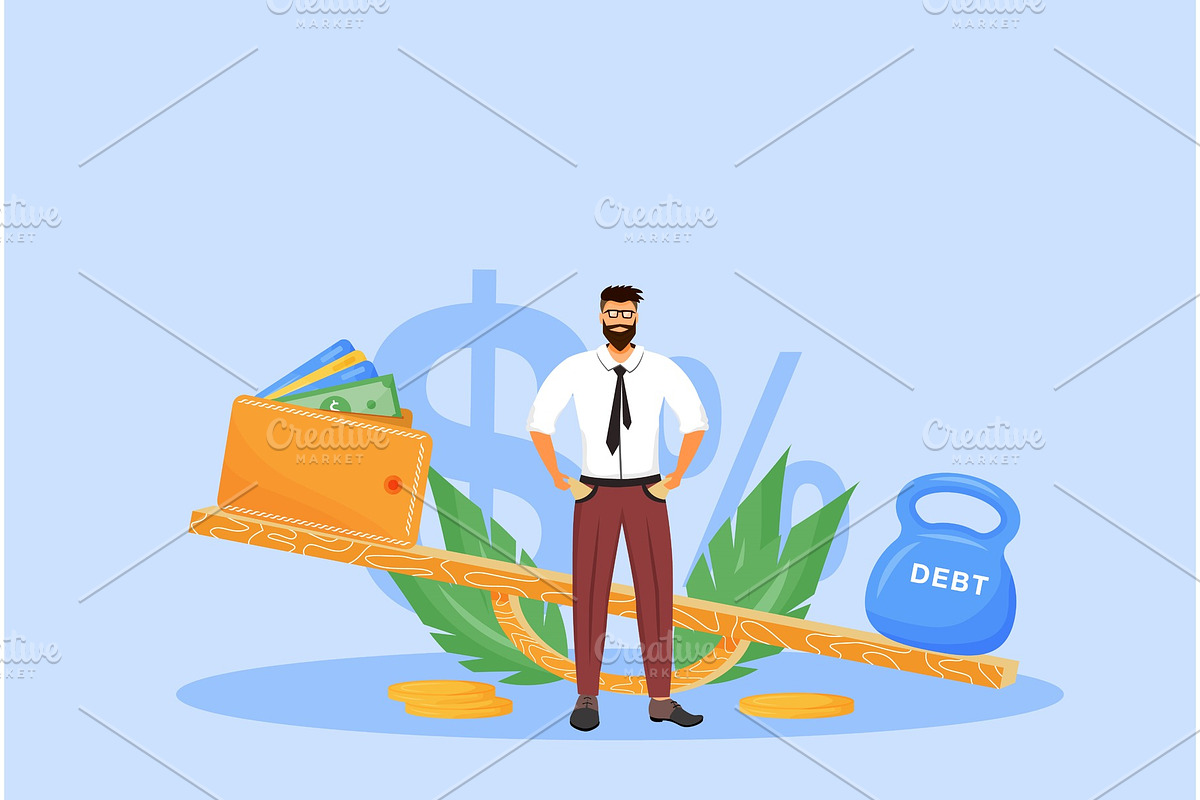 Debt repayment concept illustration, a Finance Illustration by The img ...