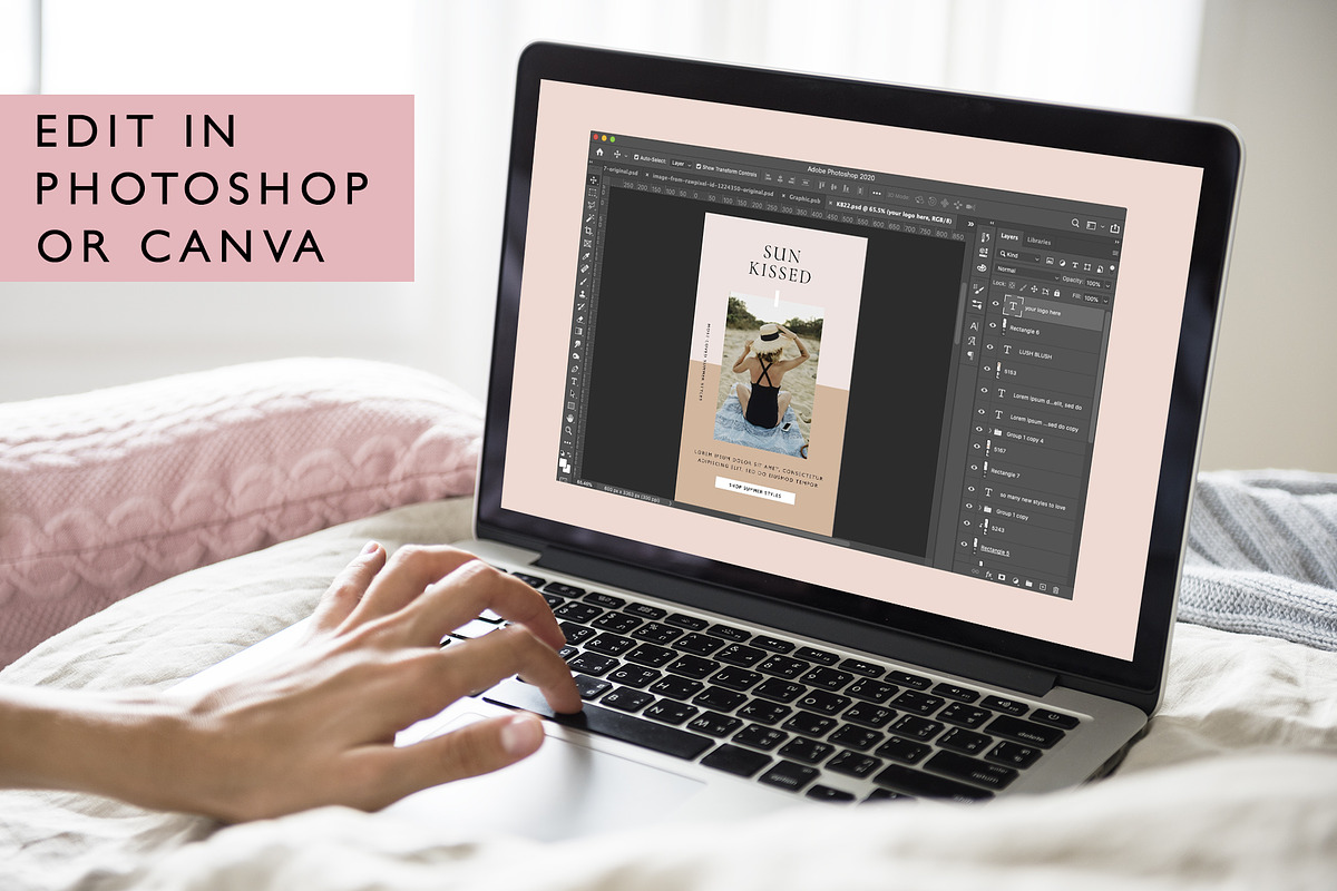 Neutral Boho Fashion Email Template, an Email Template by KikiBunnyCreative (Photo 4 of 7)
