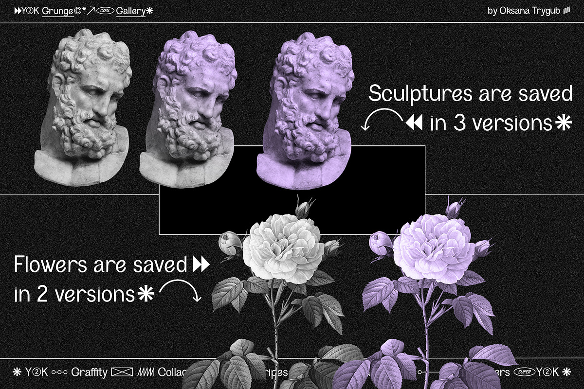 Y2K Collage & Graffiti Elements Pack, an Object Graphic by Oksana Trygub (Photo 19 of 30)
