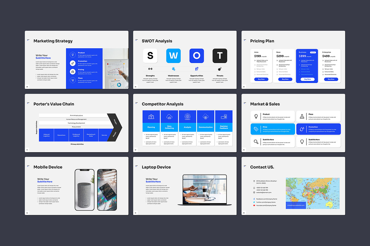 Blue Pitch-Deck Presentation, a Presentation Template by CreativeSlides (Photo 5 of 6)