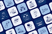 Animated Space Drawing Art Set, an Outline Icon by Vectors Market (Thumbnail 3 of 4)