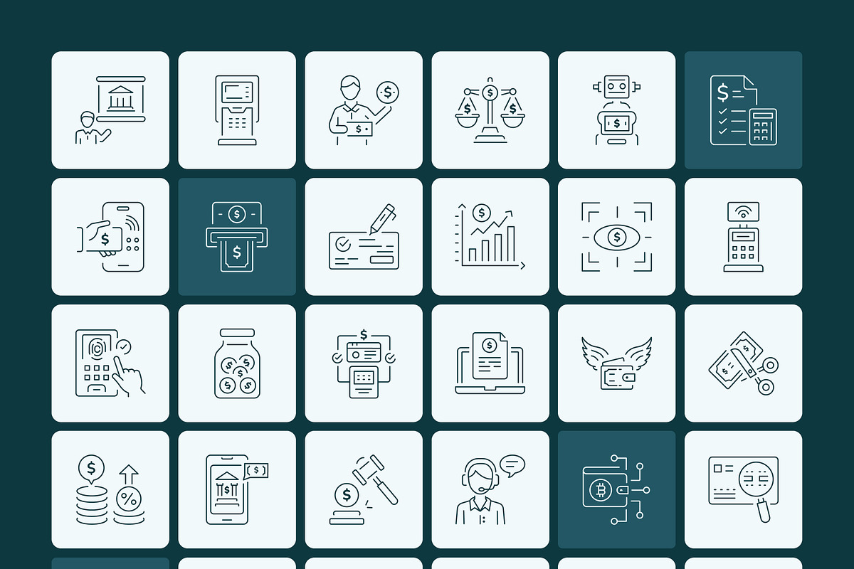 475 Financial and Economic Icons, an Outline Icon by Prosymbols (Photo 7 of 13)