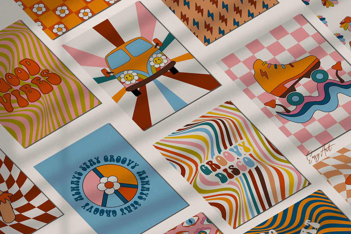 Groovy. Retro collection, an Illustration by EasyArt (Photo 8 of 9)