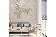 Vector World Map - Large&Detailed, a Decorative Illustration by PorcuPen Works (Thumbnail 9 of 9)
