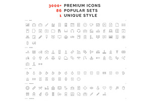 Thin Icons Mega Bundle 3000