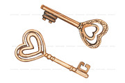 Watercolor vintage Keys and locks, an Object Illustration by ArtfulStudio (Thumbnail 7 of 8)