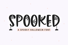 Spooked | Halloween Spider Web Font
