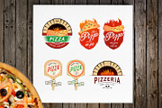Vintage pizzeria logos and elements, a Food Illustration by 1baranov (Thumbnail 2 of 2)