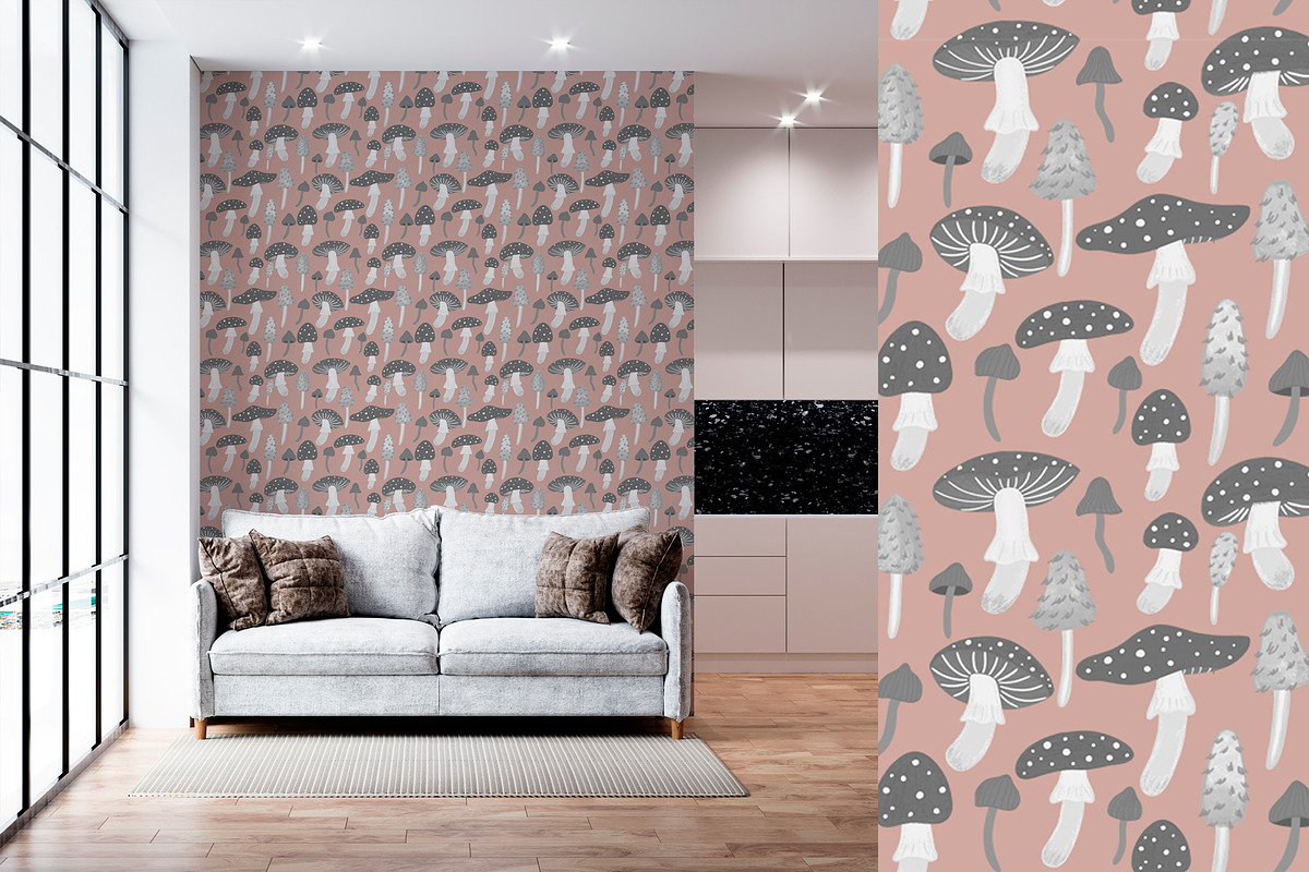 Mushroom pattern collection, a Pattern Graphic by Alona Savchuk (Photo 6 of 7)