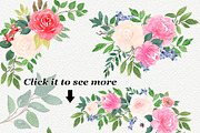 Watercolor flower Clip Art, an Illustration by Elly Studio (Thumbnail 2 of 13)