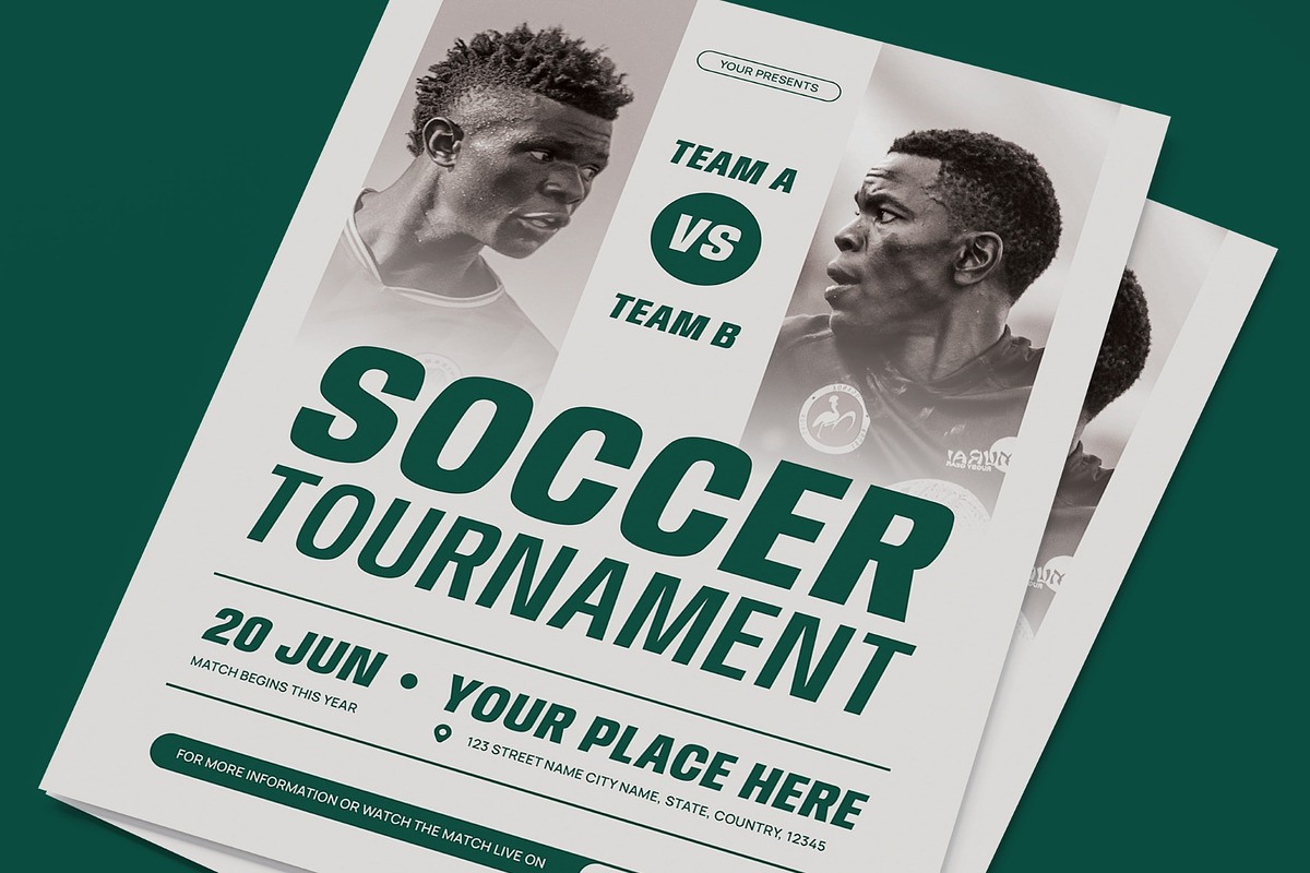 Soccer Tournament Flyer, a Flyer Template by graphicook (Photo 2 of 3)