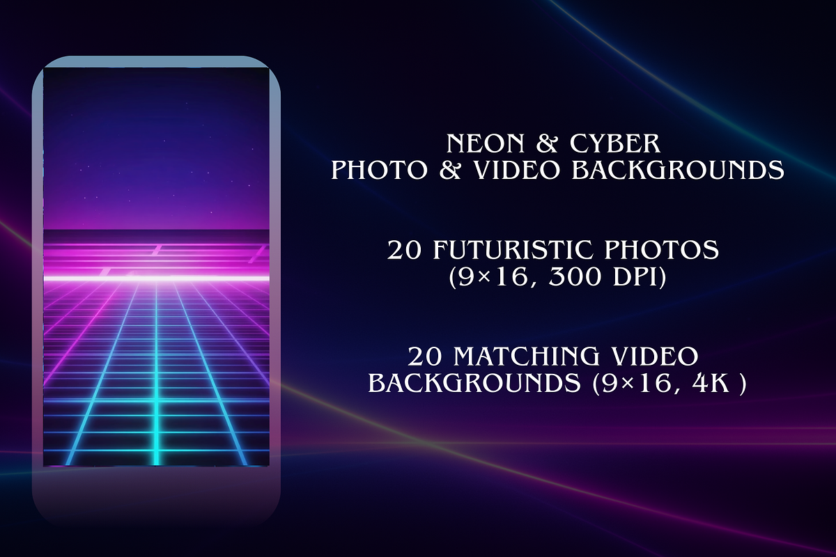 Neon & Cyber Backgrounds, a Scene 3D Model by MarisoArt (Photo 2 of 4)