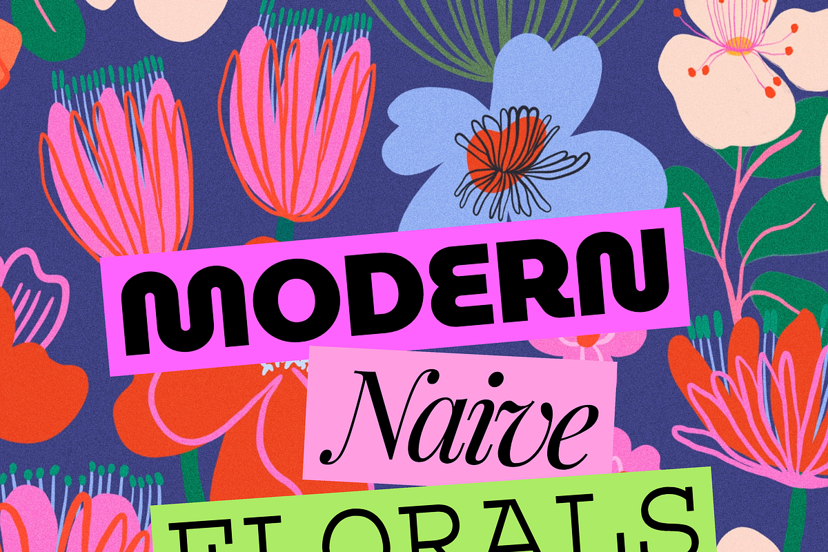 Modern Naive Floral Seamless Pattern, a Pattern Graphic by likorbut (Photo 12 of 12)