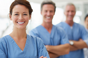 Smiling female healthcare stuff, a Health & Medical Photo by MistyDay