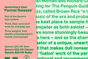 Generic – Formal Release (3 Fonts), a Sans Serif Font by More Etc. Studios (Thumbnail 2 of 10)
