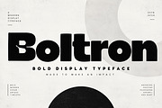 Boltron — Bold Display Typeface, a Script Font by Wow Magic (Thumbnail 1 of 6)